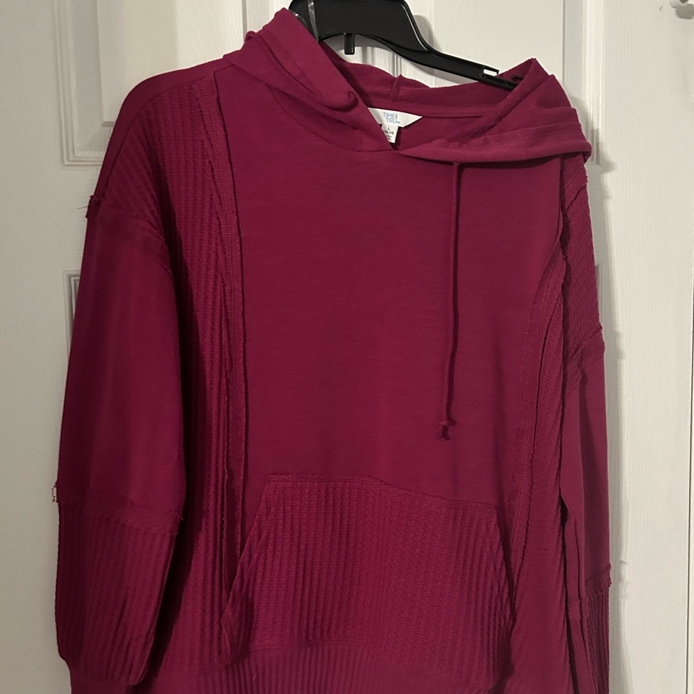 Time and tru pink hooded sweater